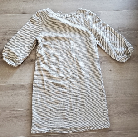 DALIA Grey Striped A-Line Dress Size Small - Picture 6 of 6